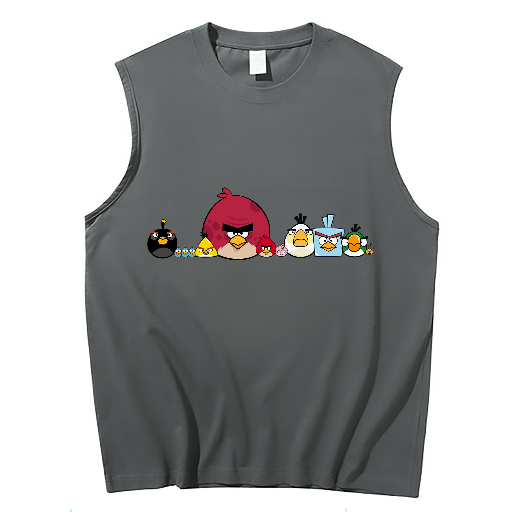（画像用） Angry Birds アングリーバード コットン100％タンクトップ（フロントプリント）